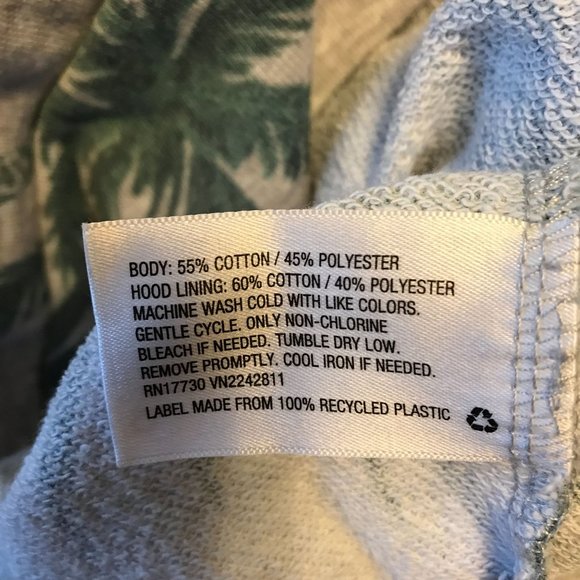 Original Use Womens Gray Floral Long Sleeve Pouch Pocket Hoody Size M - Picture 7 of 8